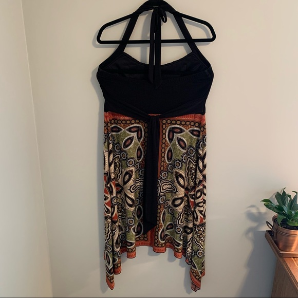 Halter Dress with Handkerchief Hem | DressBarn - Picture 4 of 7